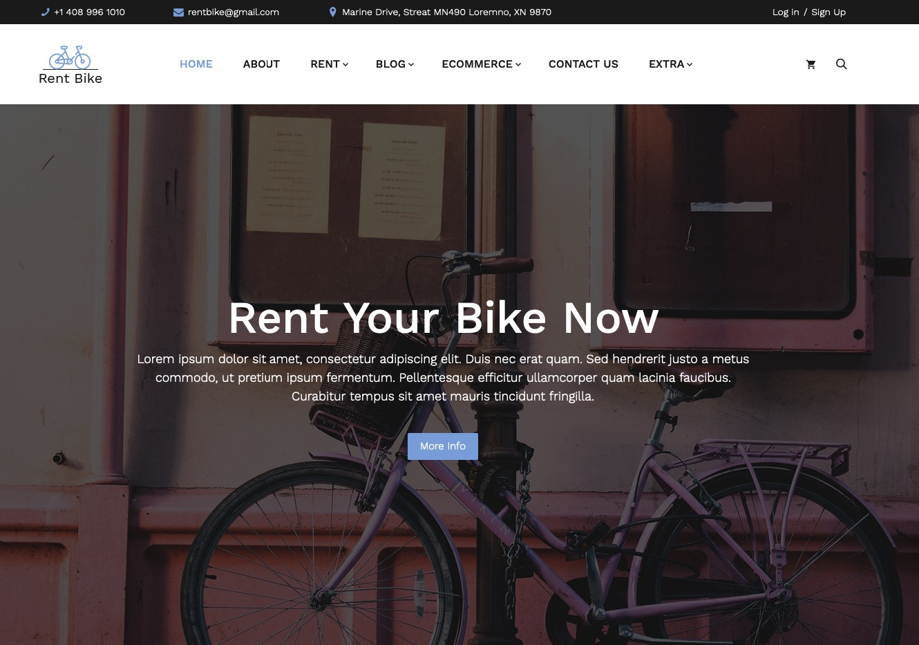 Bikes e-commerce template